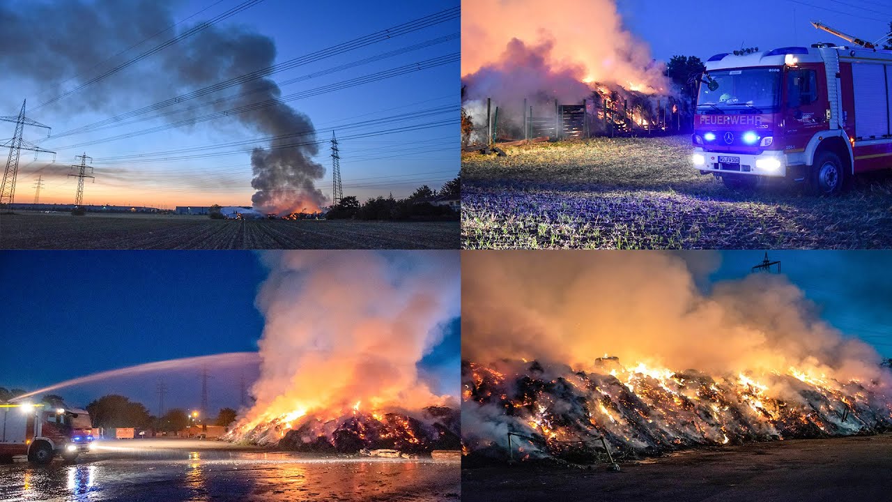 BRAND EINER KOMPOSTANLAGE IN WORMS | FLAMMEN & GROßE RAUCHWOLKE - WARNUNG DER BEVÖLKERUNG