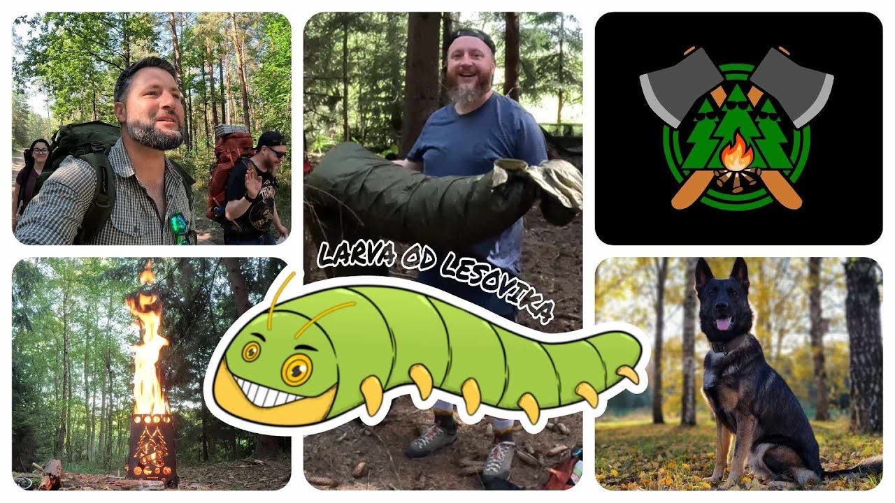 Bushcraftowy VlogLas 7 - o tym jak jeść, pić i być w lesie - Larva Lesovik - noc w lesie #bushcraft