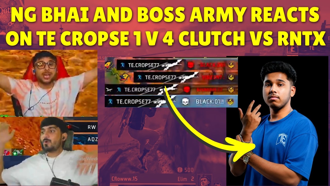 NON STOP GAMING AND BOSS ARMY REACTS ON CROPSE | TEAM ELITE