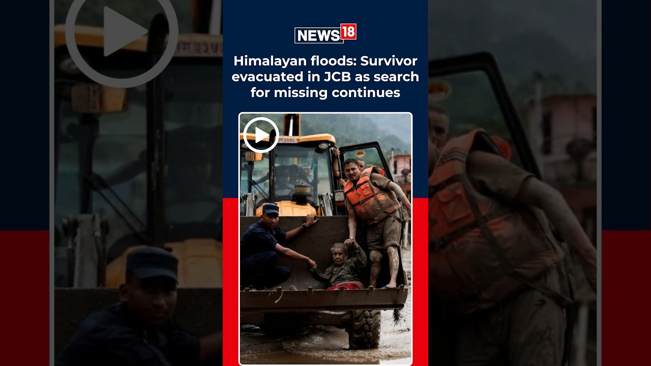 JCB Bucket Becomes Lifeline: Miraculous Rescue Amid Devastating Himalayan Floods | N18S