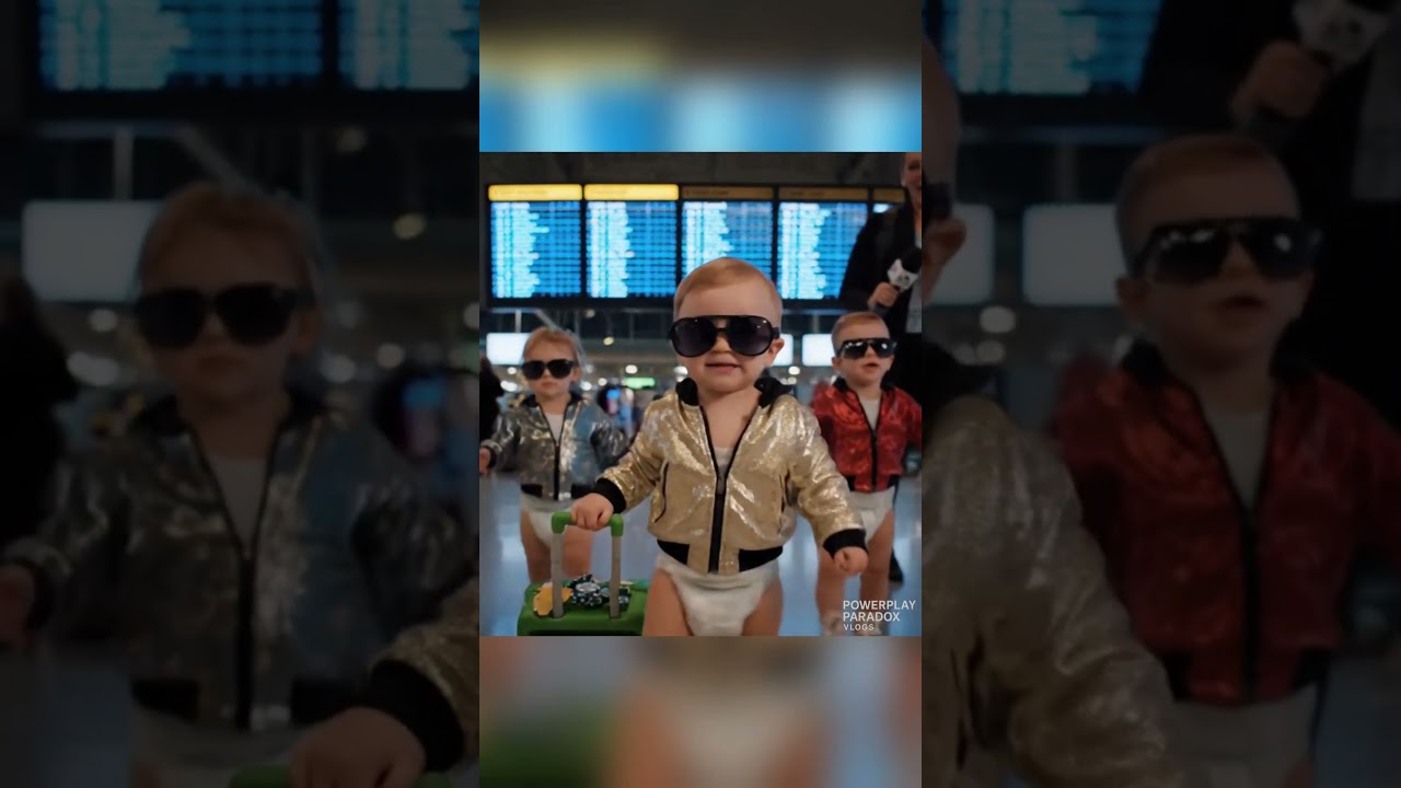 3 Babies at the Airport Heading to Vegas ✈️👶🎰 #comedyshorts #viral #baby #funnyshorts #funny