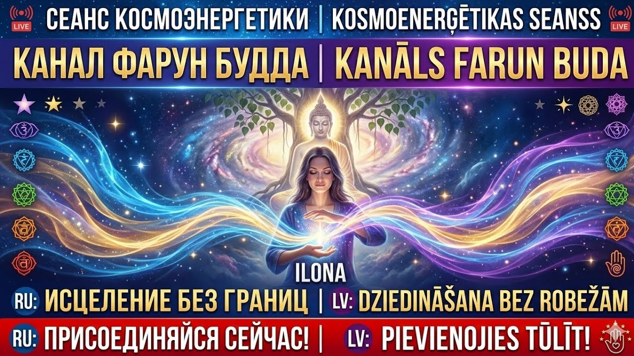 СЕАНС КОСМОЭНЕРГЕТИКИ: Исцеление любых заболеваний 🌿 KOSMOENERĢĒTIKAS SEANSS: Visu slimību dziedināš