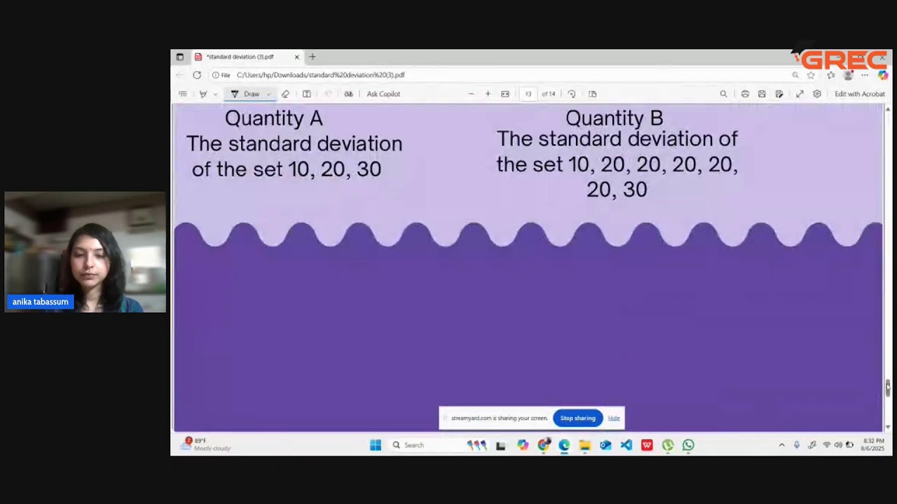 GRE Quant: Standard Deviation