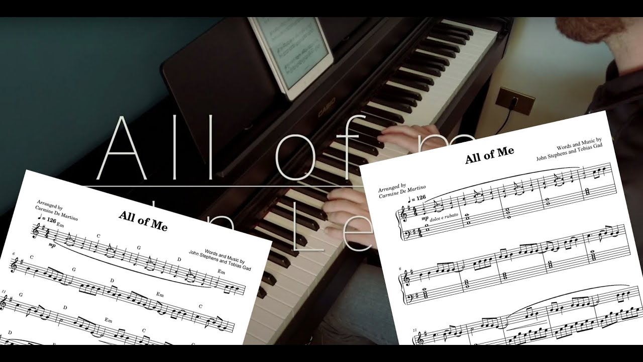 All of me (John Legend) [Piano Cover + Sheet Music] - Carmine De Martino