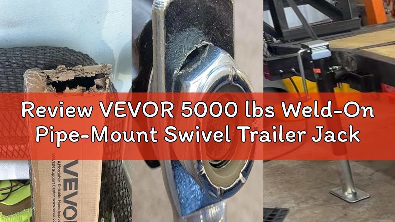Review VEVOR 5000 lbs Weld-On Pipe-Mount Swivel Trailer Jack, 14'' Lift for RV Trailer, Horse Utilit