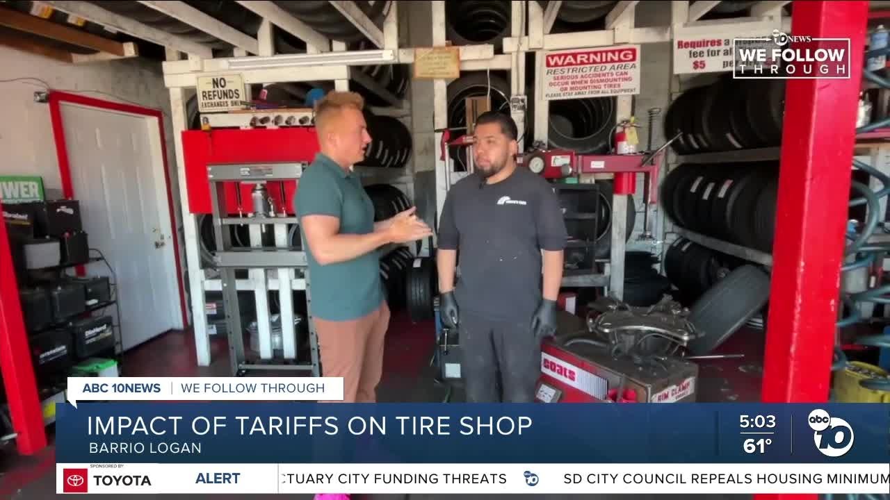 Tire shop sees surge in customers trying to avoid potential tariff price hikes