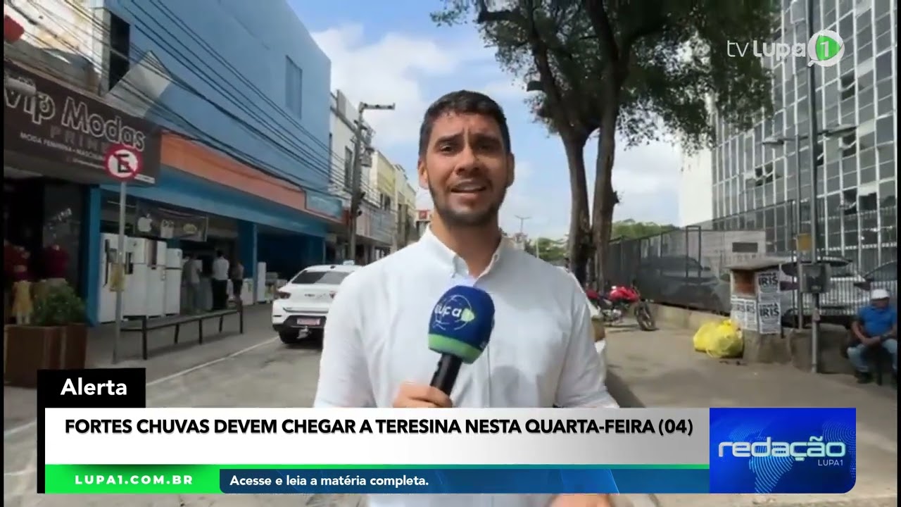 Fortes chuvas devem chegar a Teresina nesta quarta-feira (04):