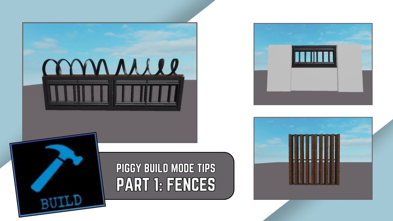 🧱 | PIGGY BUILD MODE | 3 Simple fence ideas for your maps! | PBM Tips/Tricks | PART 1: FENCES