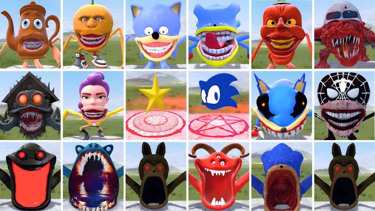 WHICH NEW ALL SHIN SONIC TAPES FAMILY VS SEA EATER FAMILY IS THE STRONGEST in Garry's Mod