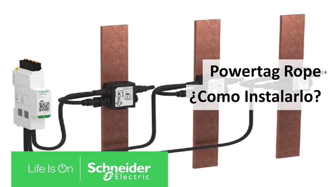 Sensores de energía PowerTag Rope - Cómo instalarlo
