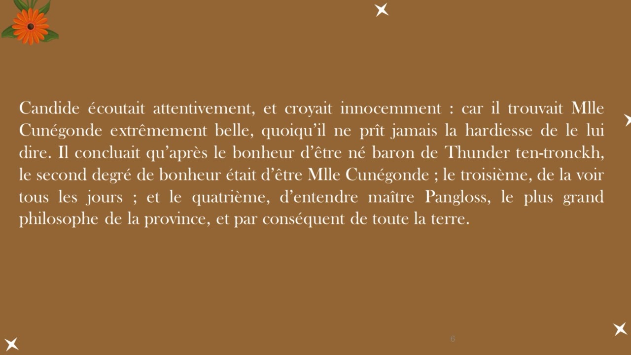 Candide Chapitre 1