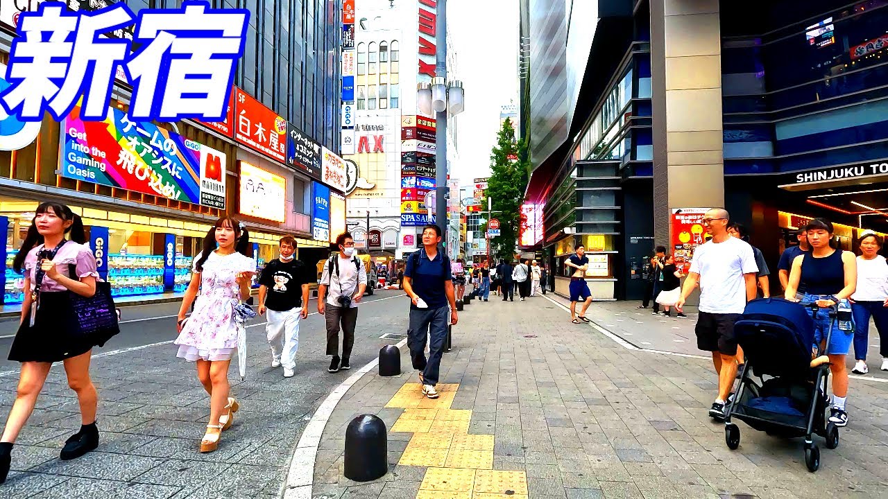 【4K HDR】A walk around Shinjuku, Tokyo in midsummer/真夏の東京新宿を散歩！