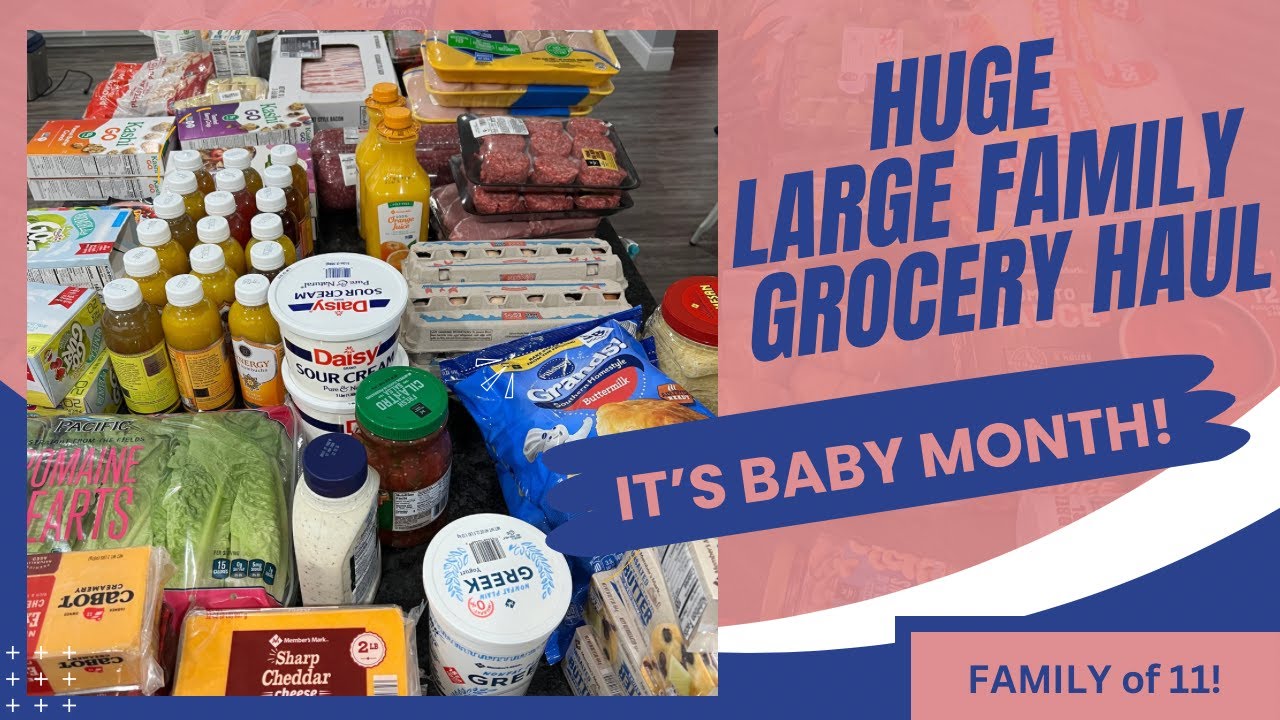 Large Family Grocery Haul! Over $1200 Dollars!! Family of 11 on a Budget! Monthly Grocery Haul!