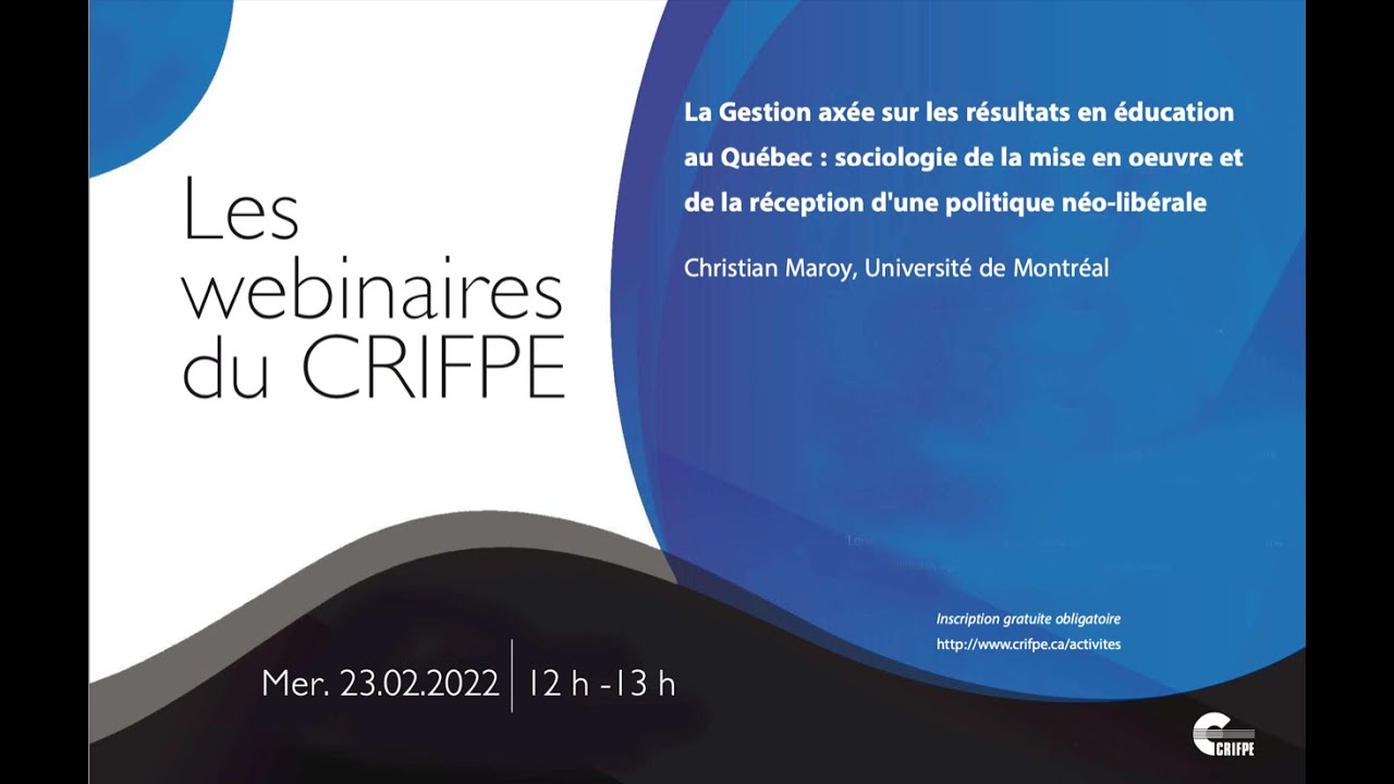 La Gestion axée sur les résultats en éducation au Québec