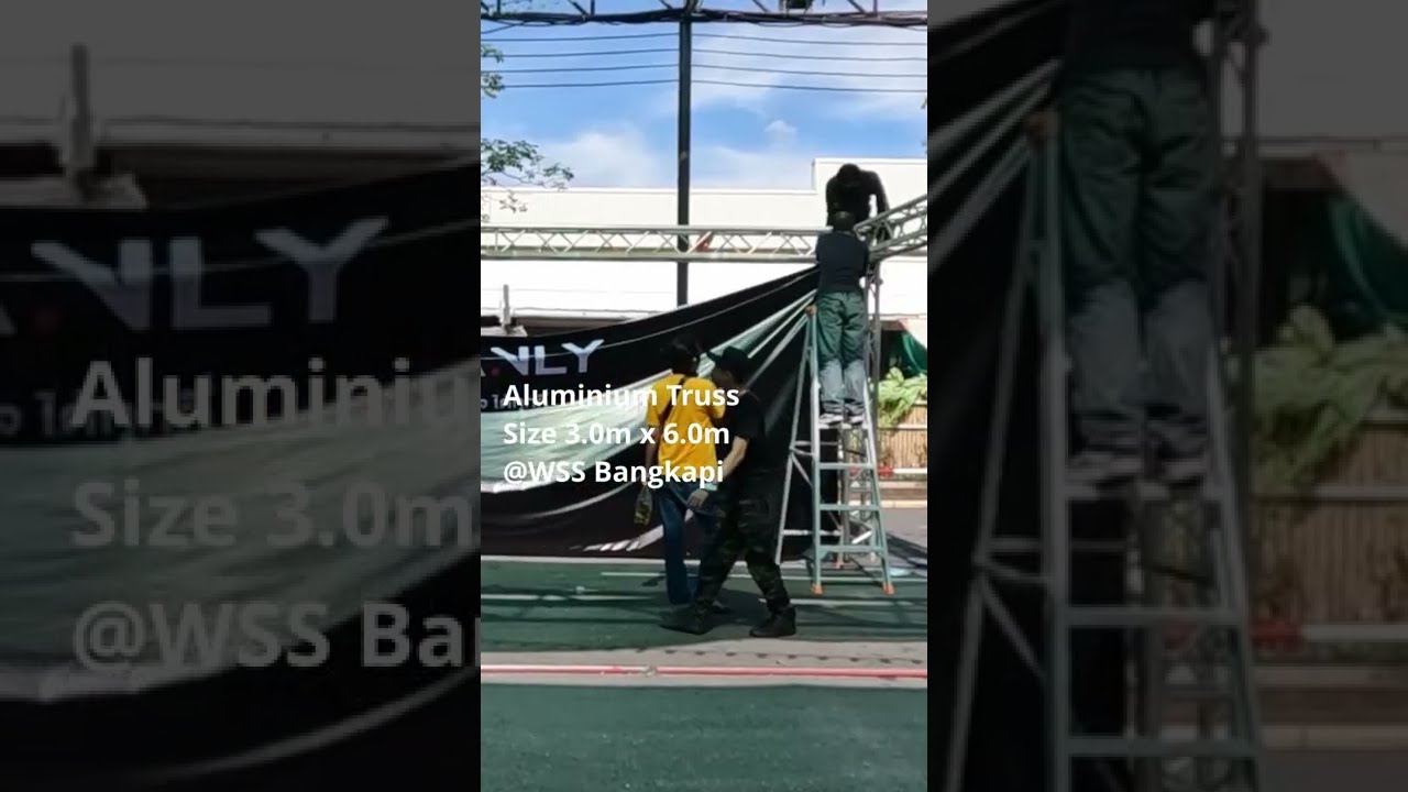 Setup Aluminium Truss 3m * 6m @wss l QUICKSTAGE