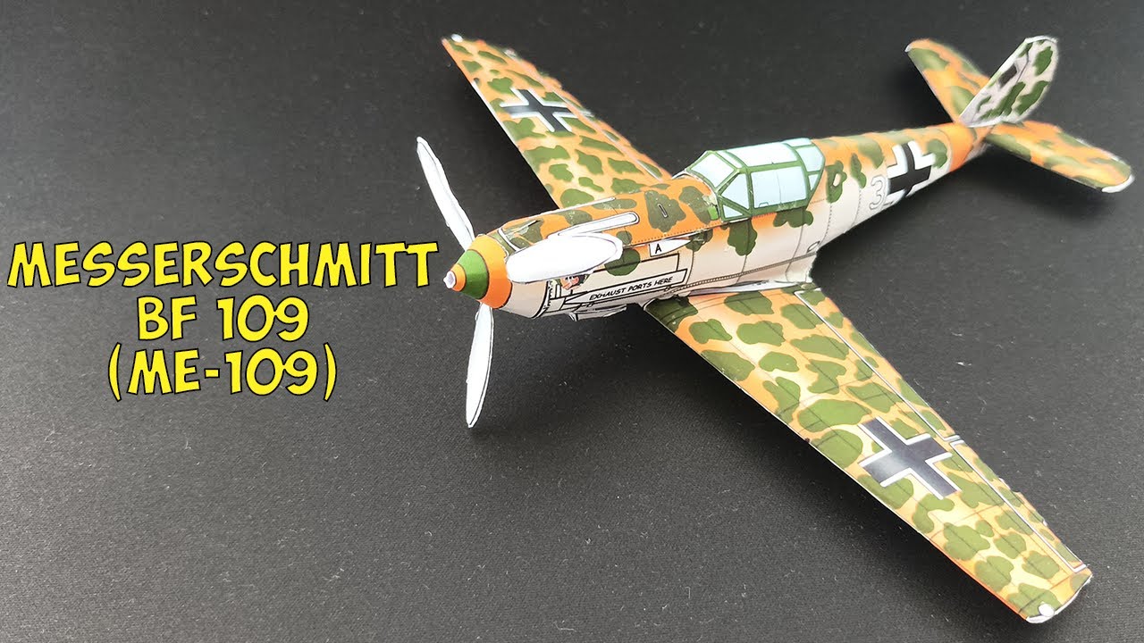Messerschmitt Bf 109 (Ме - 109) Aircraft Model | Paper Messerschmitt | How Make Paper Airplane Model