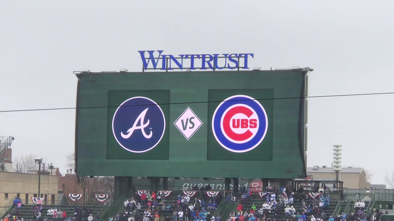 Chicago Cubs 2018 Starting Lineup vs. Atlanta Braves