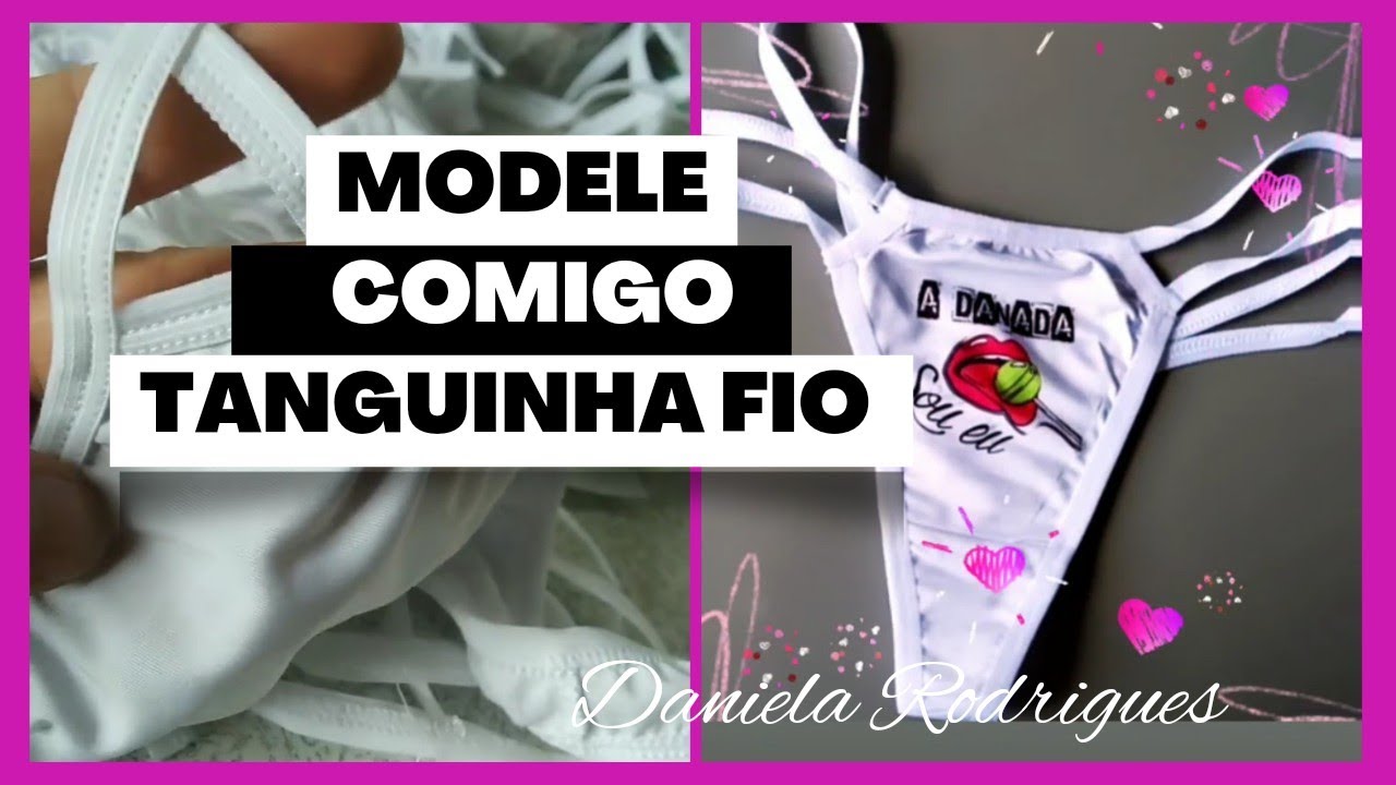 MODELE COMIGO TANGUINHA FIO #moldegratuito #lingerie #costura