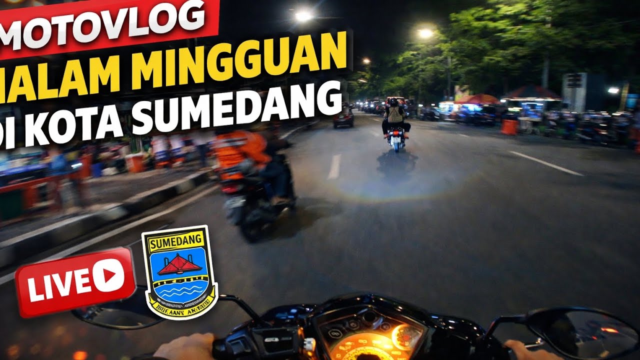 Malam Mingguan di Kota Sumedang 🌙 Ramai Banget! | Motovlog Night Ride Sumedang