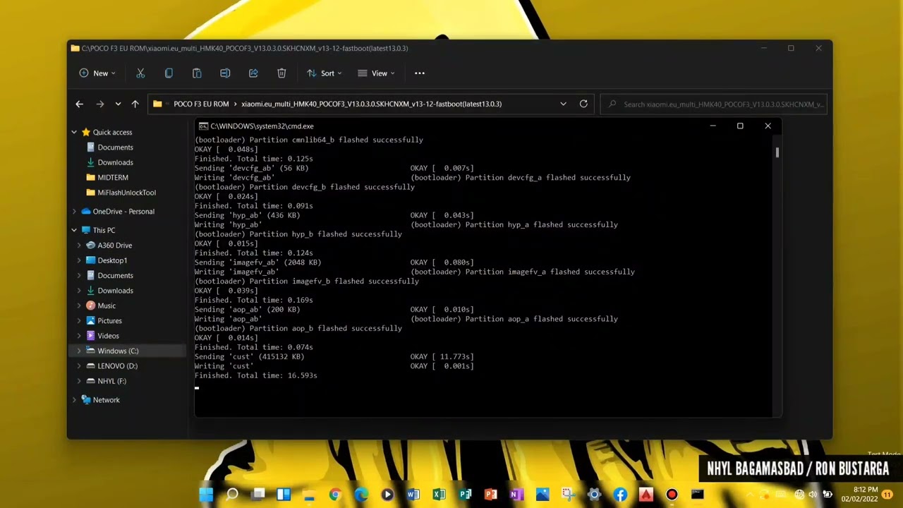 HOW TO INSTALL XIAOMI EU ROM MIUI 13 via Fastboot Method (Installation) | POCO F3 | Tagalog