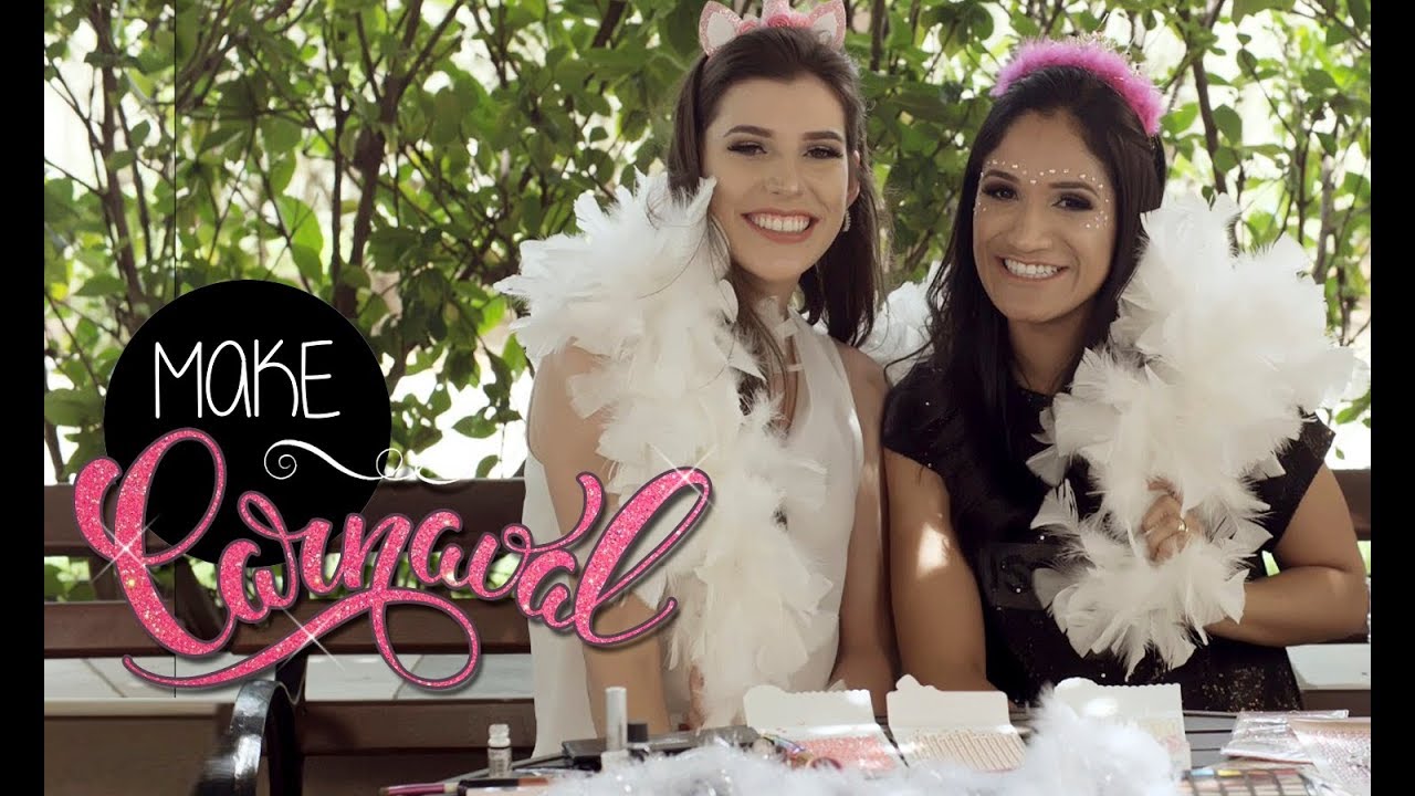 MAKE DE CARNAVAL COM STRASS / DIY