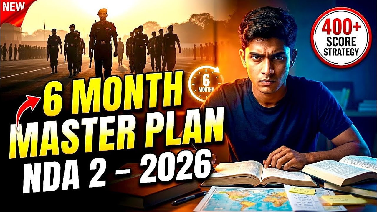 NDA 2 2026 Strategy 🔥 6 Month Study Plan | UPSC NDA Preparation Roadmap + 400+ Score Target
