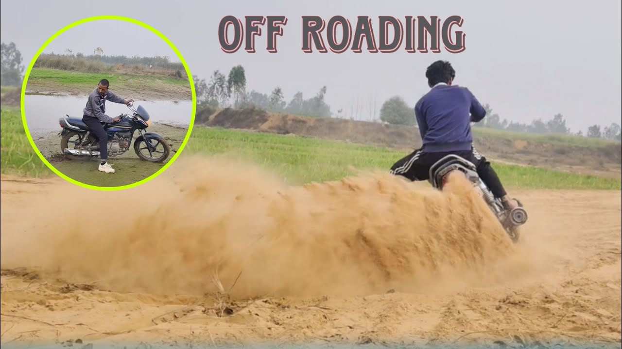 Splendor Off roading \\ नदी पर 👀Stunt kr diya ajj to ☠️