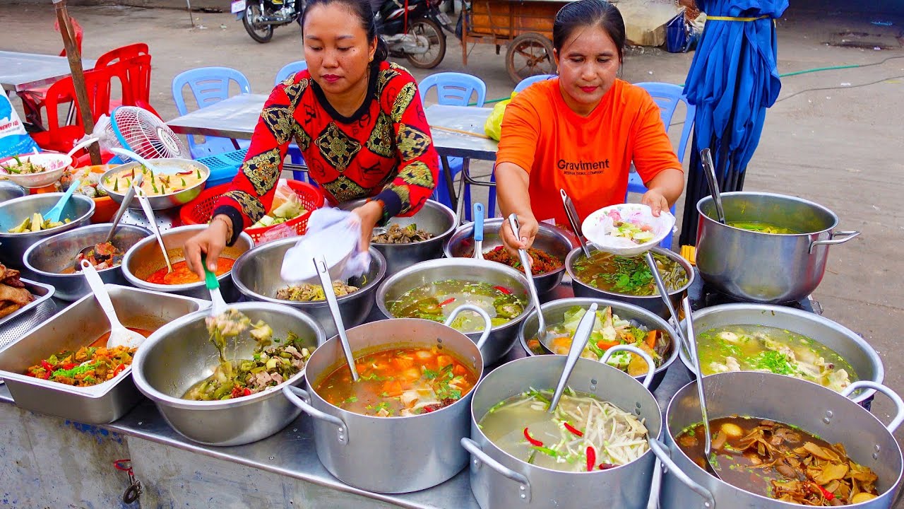 Full of Delicious Dishes ! Popular Khmer Dinners Under $1 with More Than 20 Kinds | Street Food