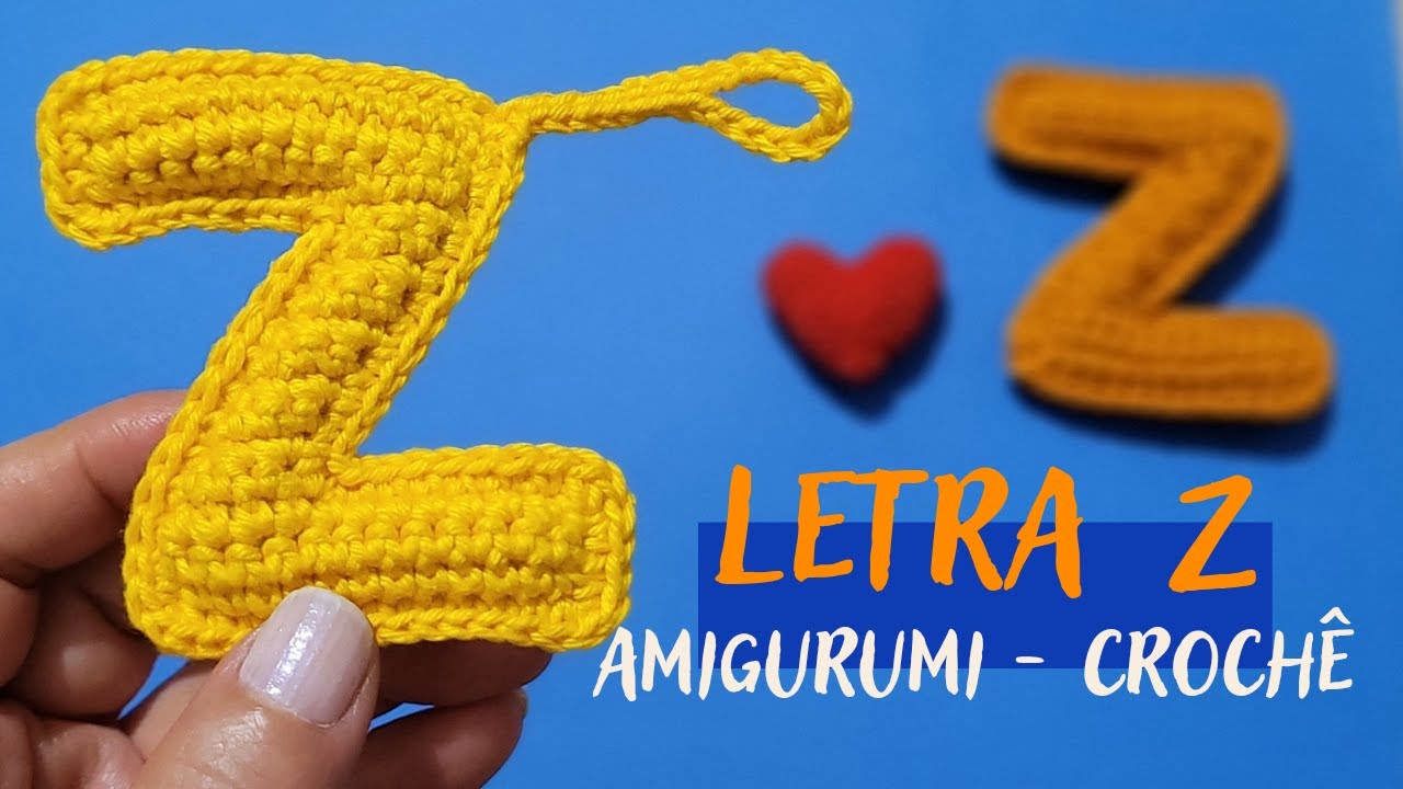 Letra Z amigurumi-crochê (passo a passo)