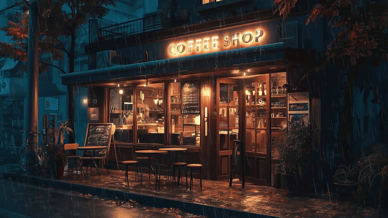 Rain Lofi Hip Hop Beats at a Coffee Shop 🌧️ Paper Cups, Wet Streets and Quiet Thoughts