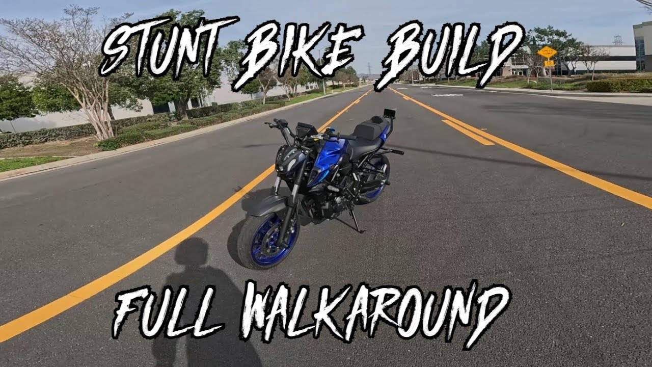 Stunt Build Walkaround 4k [2023 Yamaha MT07]