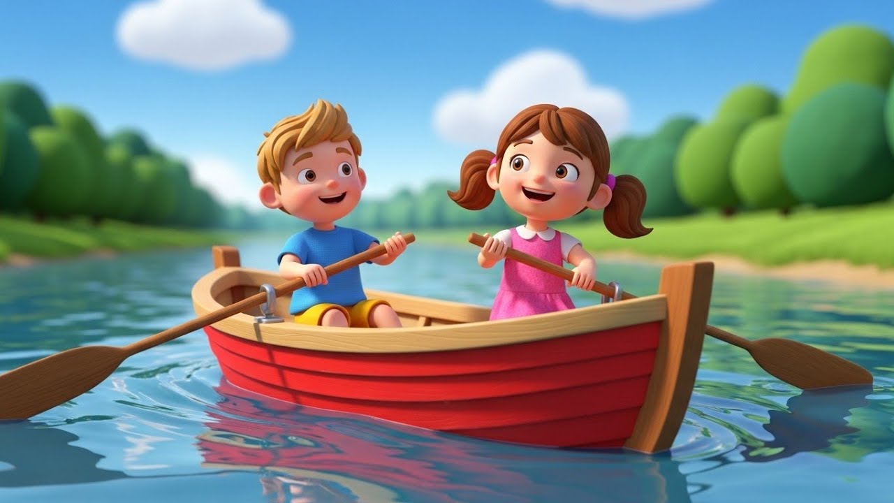 Row Row Row Your Boat 🚣🎶 | Fun Kids Song | Classic Nursery Rhyme for Toddlers