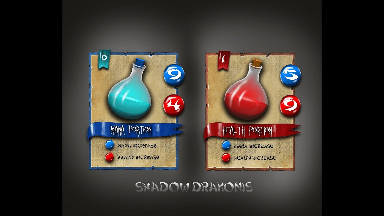 2d trading portion card | Photoshop Timelaps | Potion Cards