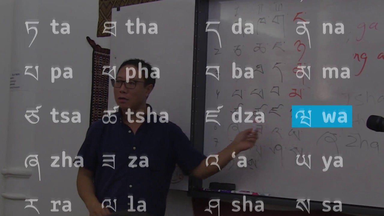 Introduction to the Tibetan alphabet