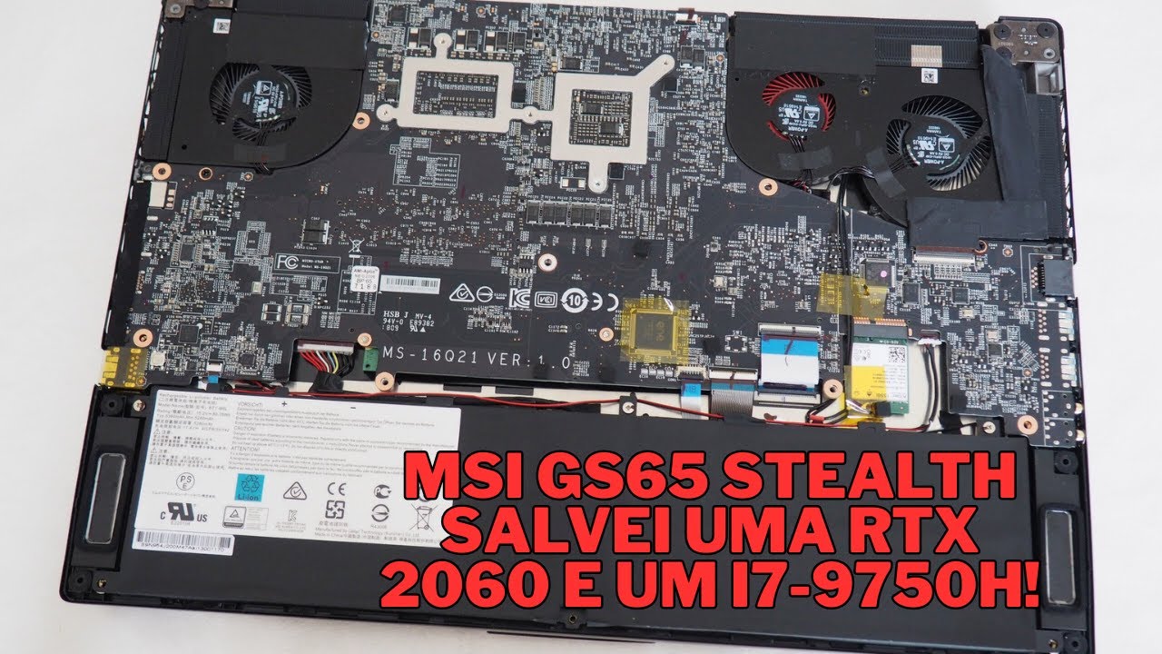MSI GS65 STEALTH – SALVEI UMA RTX 2060 E UM I7-9750H!