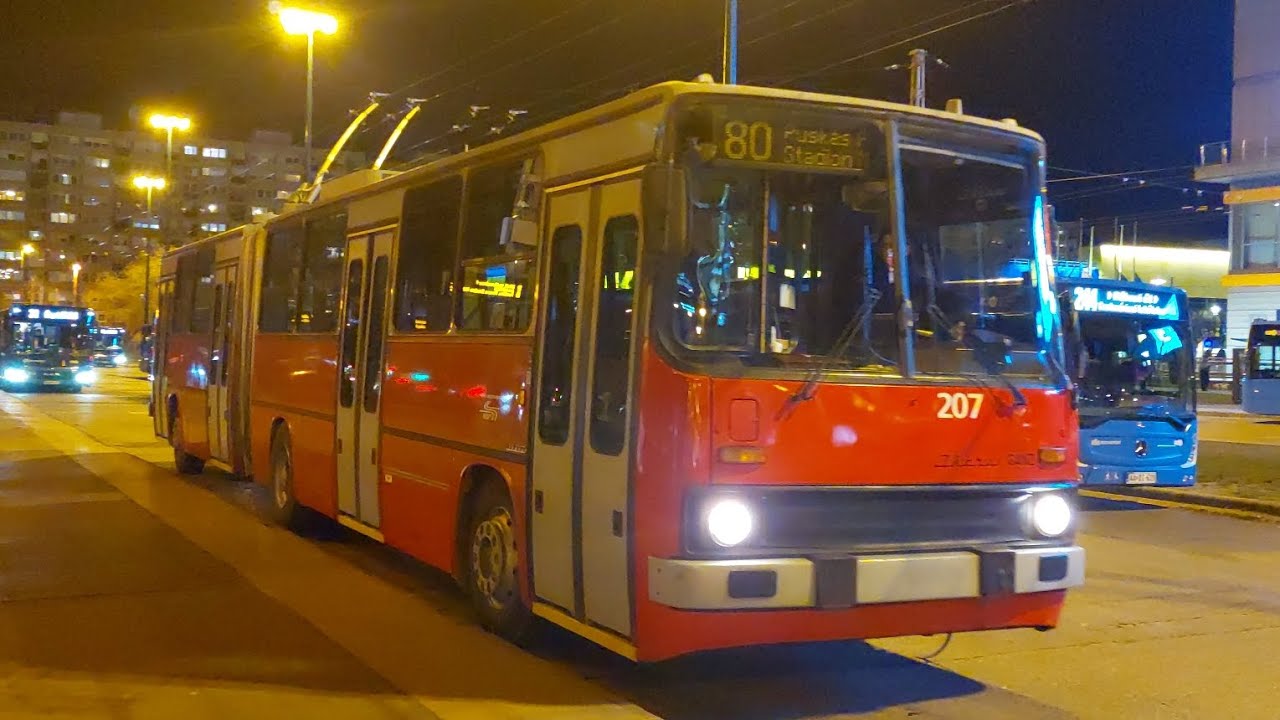 Budapest, 80-as trolibusz Zsálya utca- Kaffka Margit utca | Ikarus 280T (GVM), T207