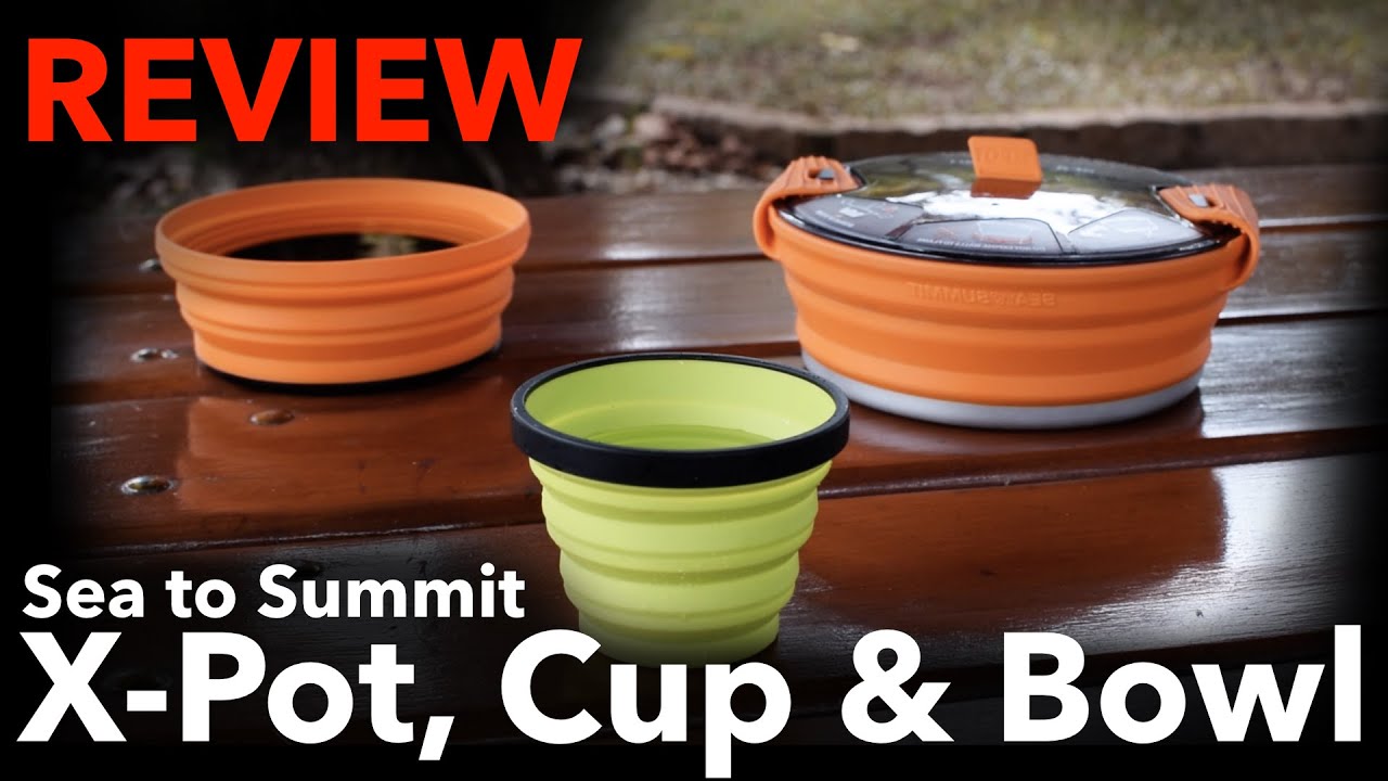 Kit de Cozinha Sea To Summit X-Pot, X-Bowl, X-Cup para trekking e camping leve (análise / review)