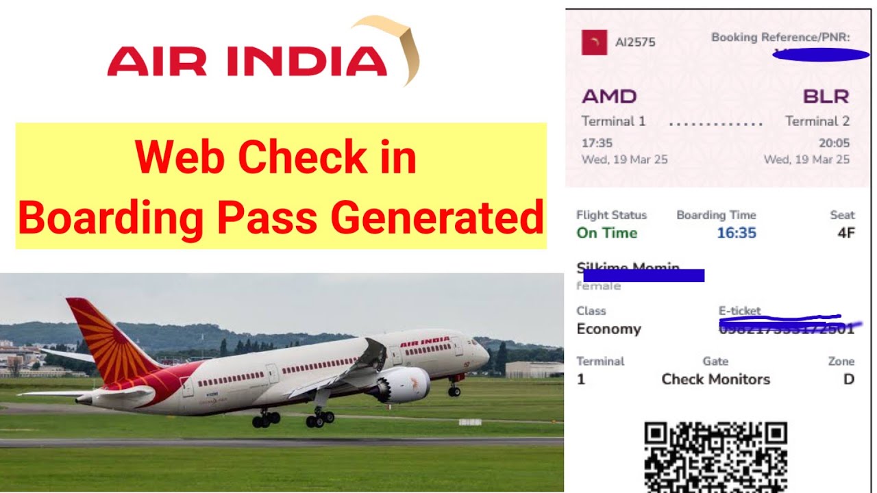 Air india Flight ✈️ Web Check in Process Free seat online kaise kare
