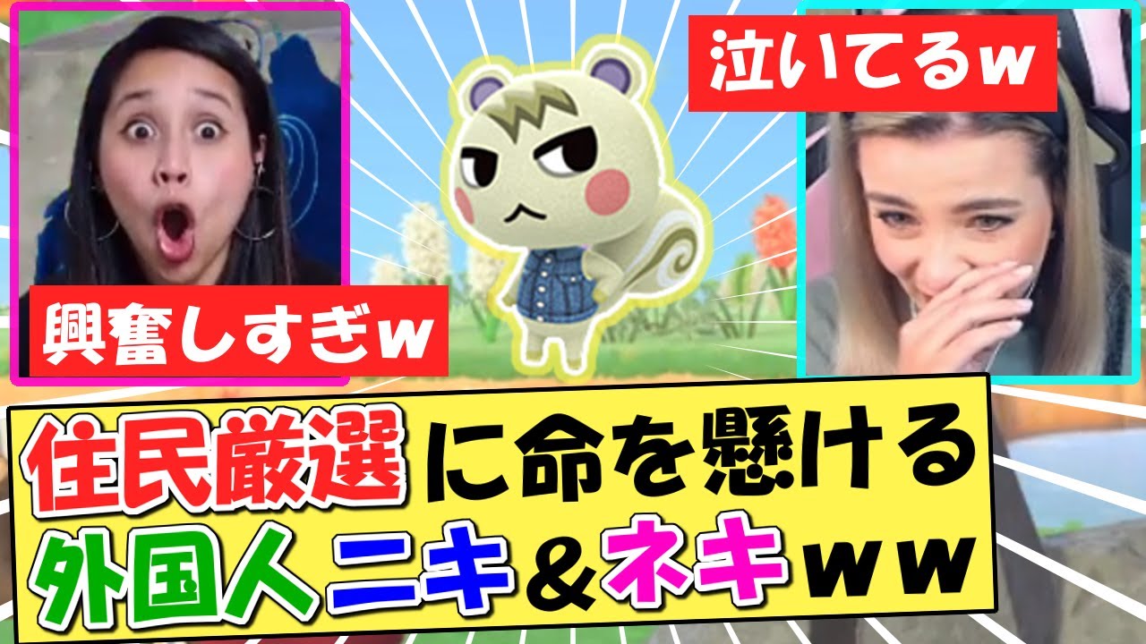 【あつ森】命がけで住民厳選をする外国人ニキ＆ネキｗ住民厳選⑤【あつまれどうぶつの森/海外の反応】
