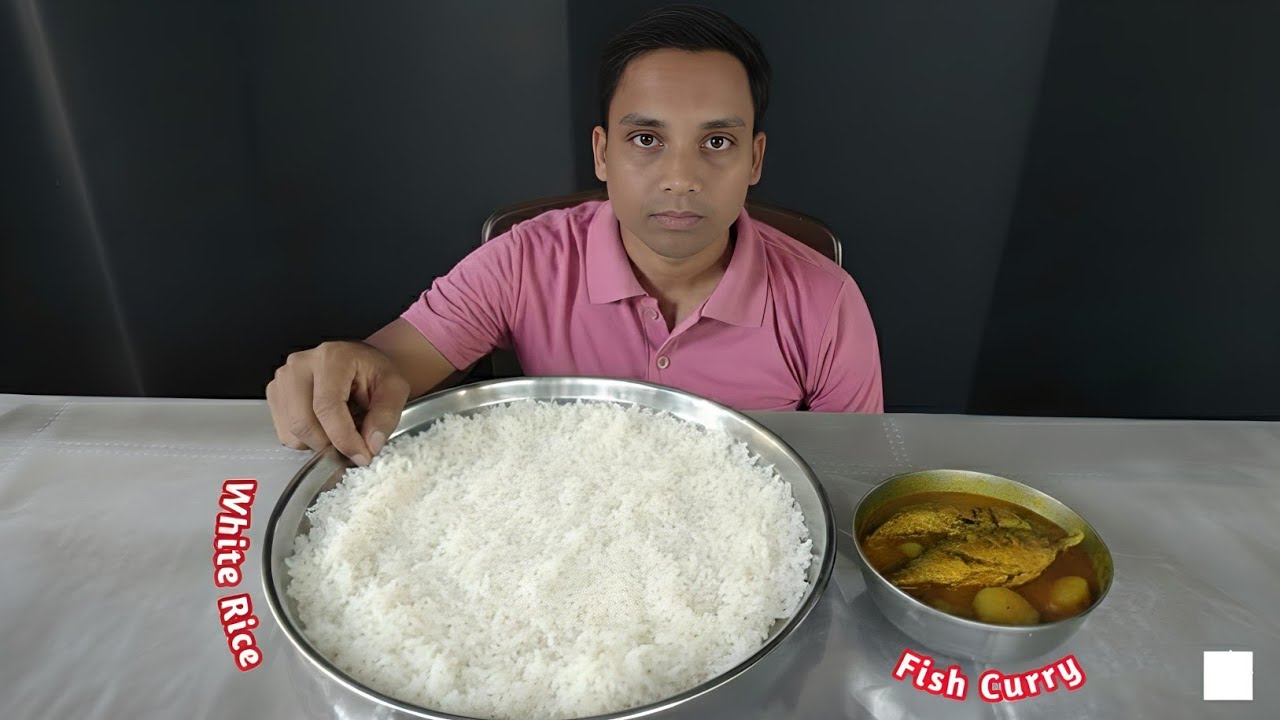 Eating Fish Curry with Steamed Rice 🍛🍚 | Eating Show