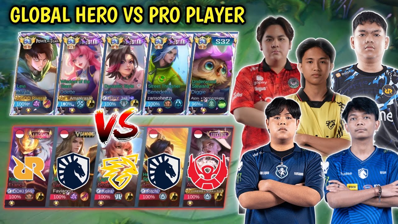 KETEMU PARTYAN LUKE KELRA IDOK FAVIAN RITCHI!!! IDOK PAKE FRANCO? GLOBAL HERO VS PRO PLAYER!!!