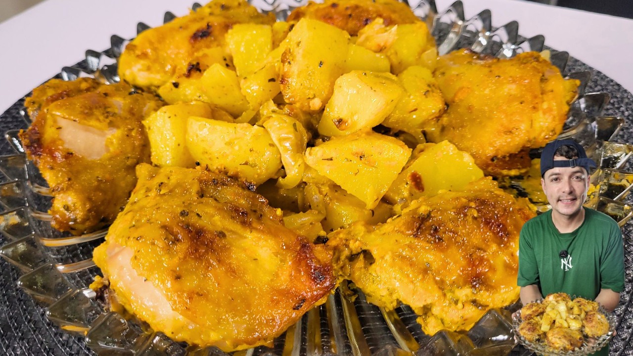 O SEGREDO DA MELHOR SOBRECOXA ASSADA COM BATATAS