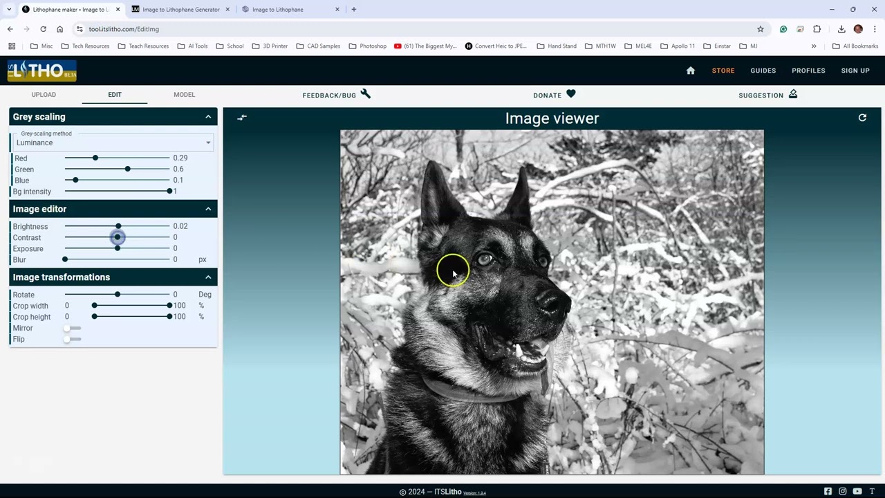 3. Lithophane - STL File Creation