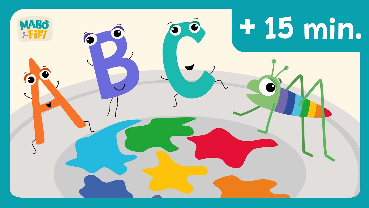 Aprendendo o alfabeto, cores e rimas - vídeos infantis educativos | Mabô e Fifi