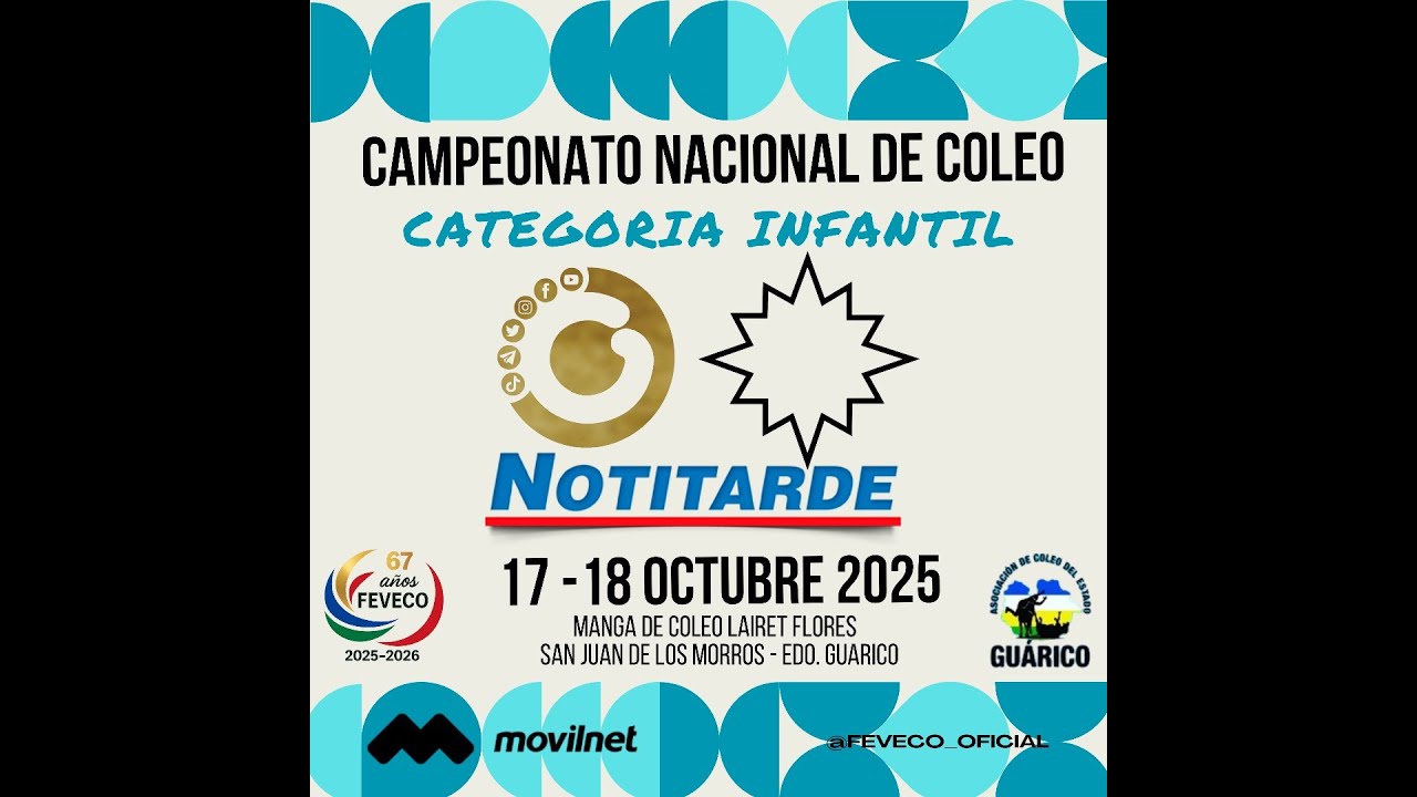 LINK 2 CAMPEONATO NACIONAL DE COLEO CATEGORIA INFANTIL MASCULINO 18/10/2025