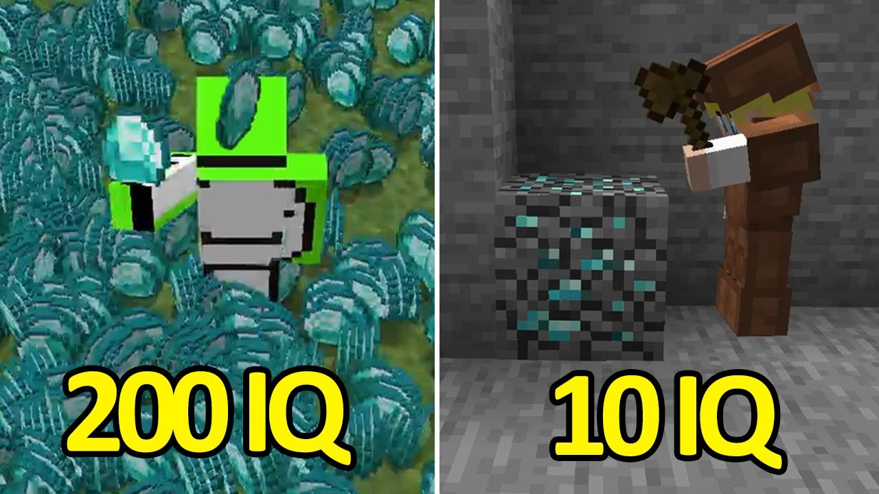 200IQ vs 10IQ Minecraft Plays