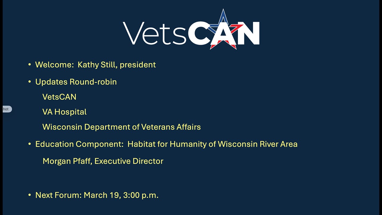 VetsCAN Community Engagement Forum - February 19, 2026
