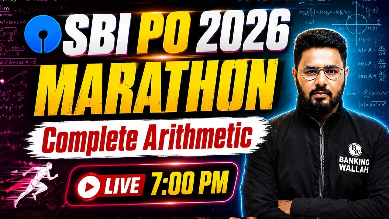 SBI PO 2026 | Complete Arithmetic Marathon | SBI PO Quant | by Sumit Sir