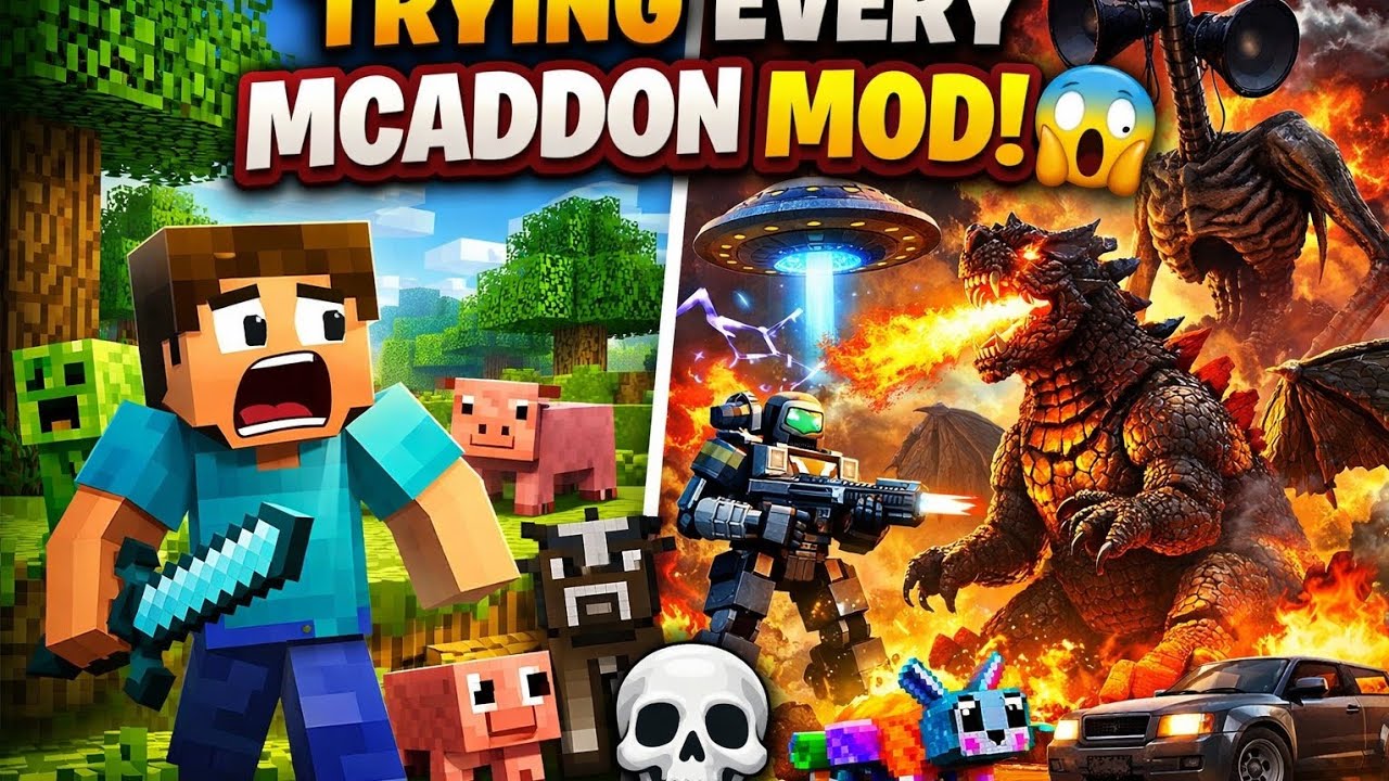 Trying every mcaddon mods 