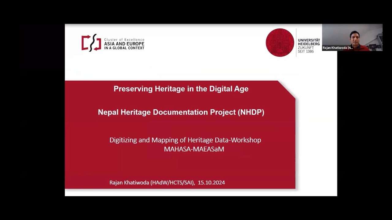 Digitizing Data Workshop 6: Documenting Built and Intangible Heritage in Nepal